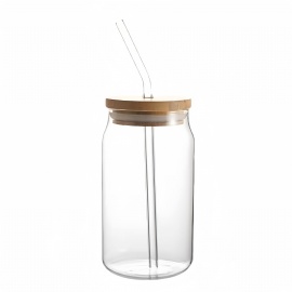 GC010 Glass Mug with Bamboo Lid 350ml